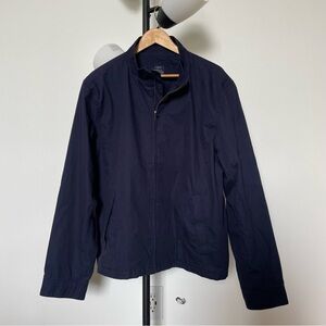 J. Crew Navy Blue Lightweight Shirt Jacket with Collared Neckline